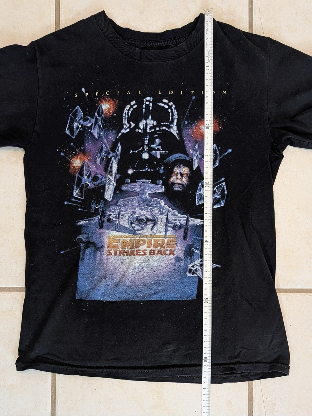 100% Cotton Distressed Star Wars Men’s Tee Size S The Empire Strikes Back Vader - Picture 6 of 10